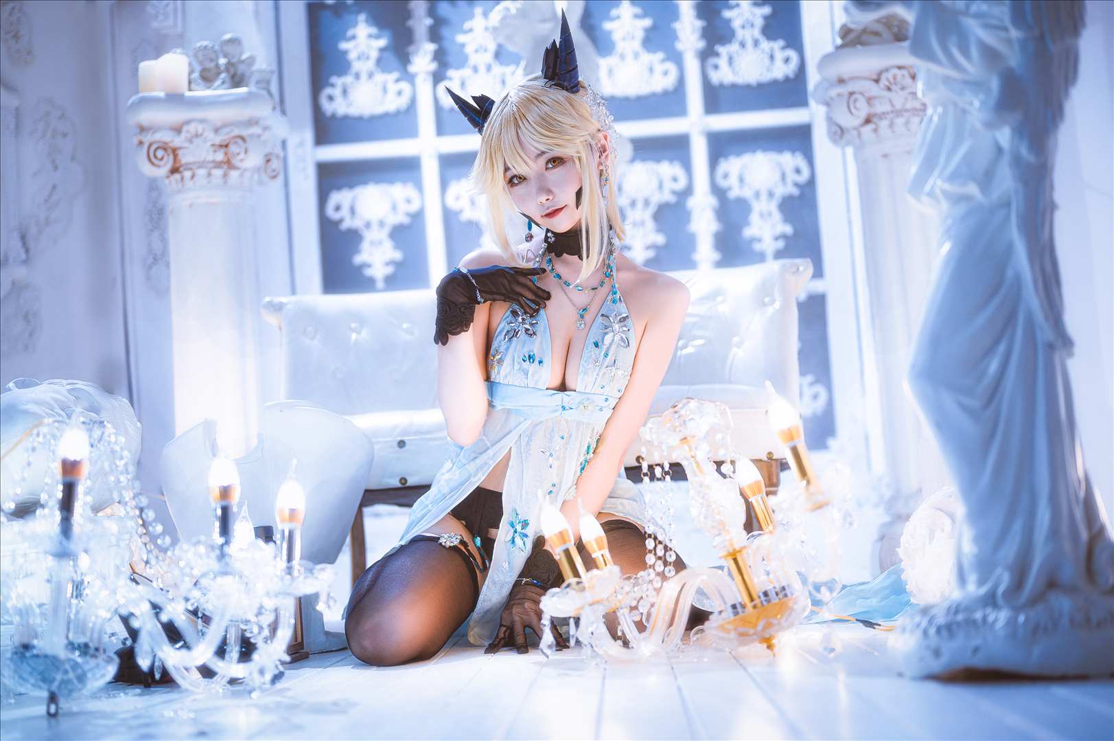 ネット上の人気者#Momoko葵葵 黒い槍のドレス ネット上の人気者-第2张