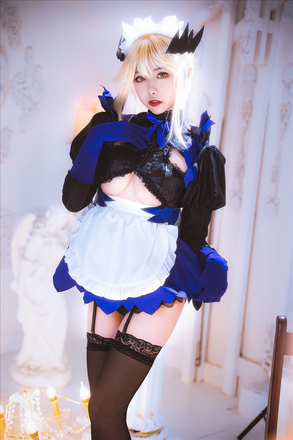 ネット上の人気者#Momoko葵葵 黒槍呆メイド ネット上の人気者-第8张