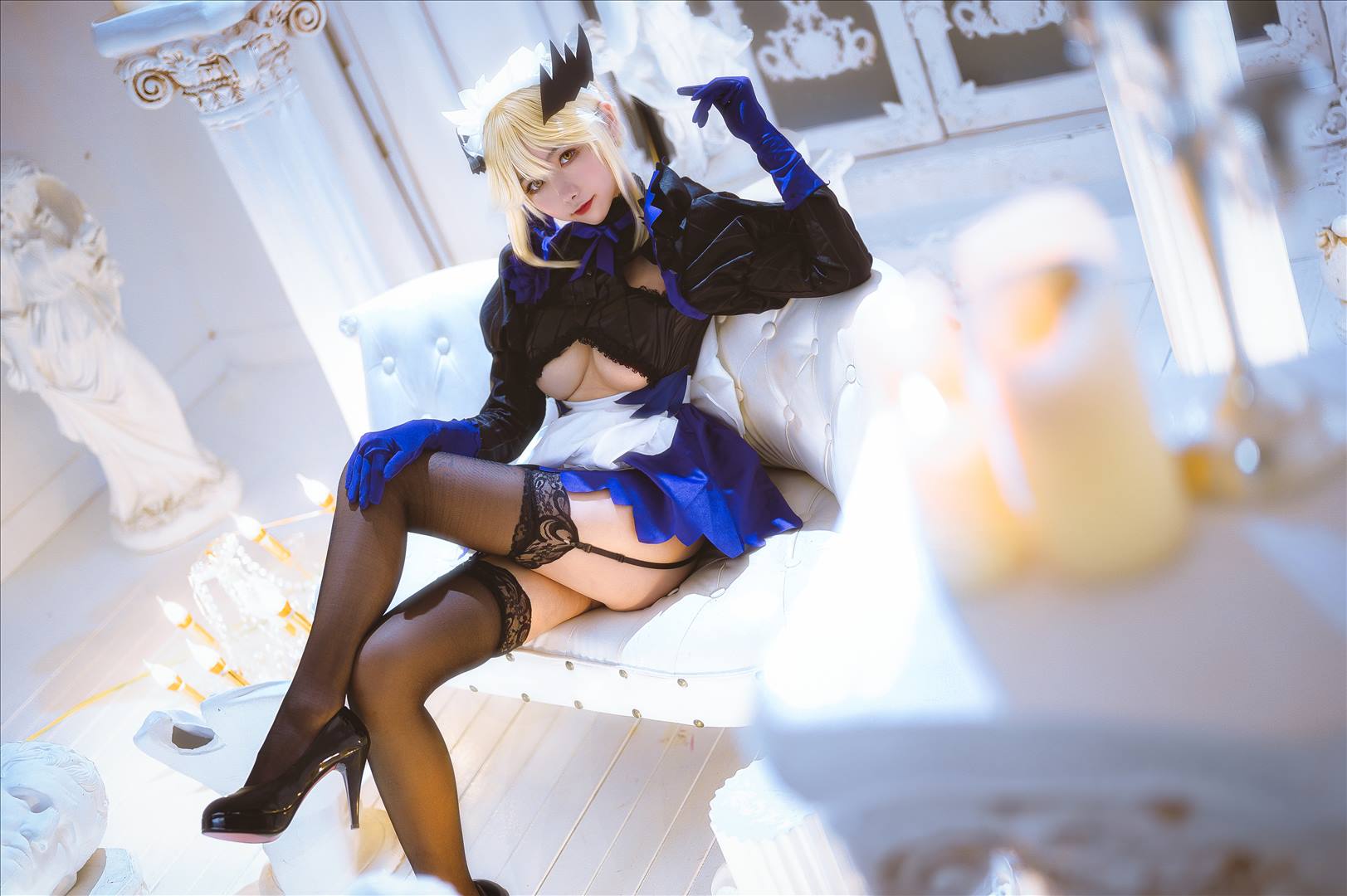 ネット上の人気者#Momoko葵葵 黒槍呆メイド ネット上の人気者-第18张