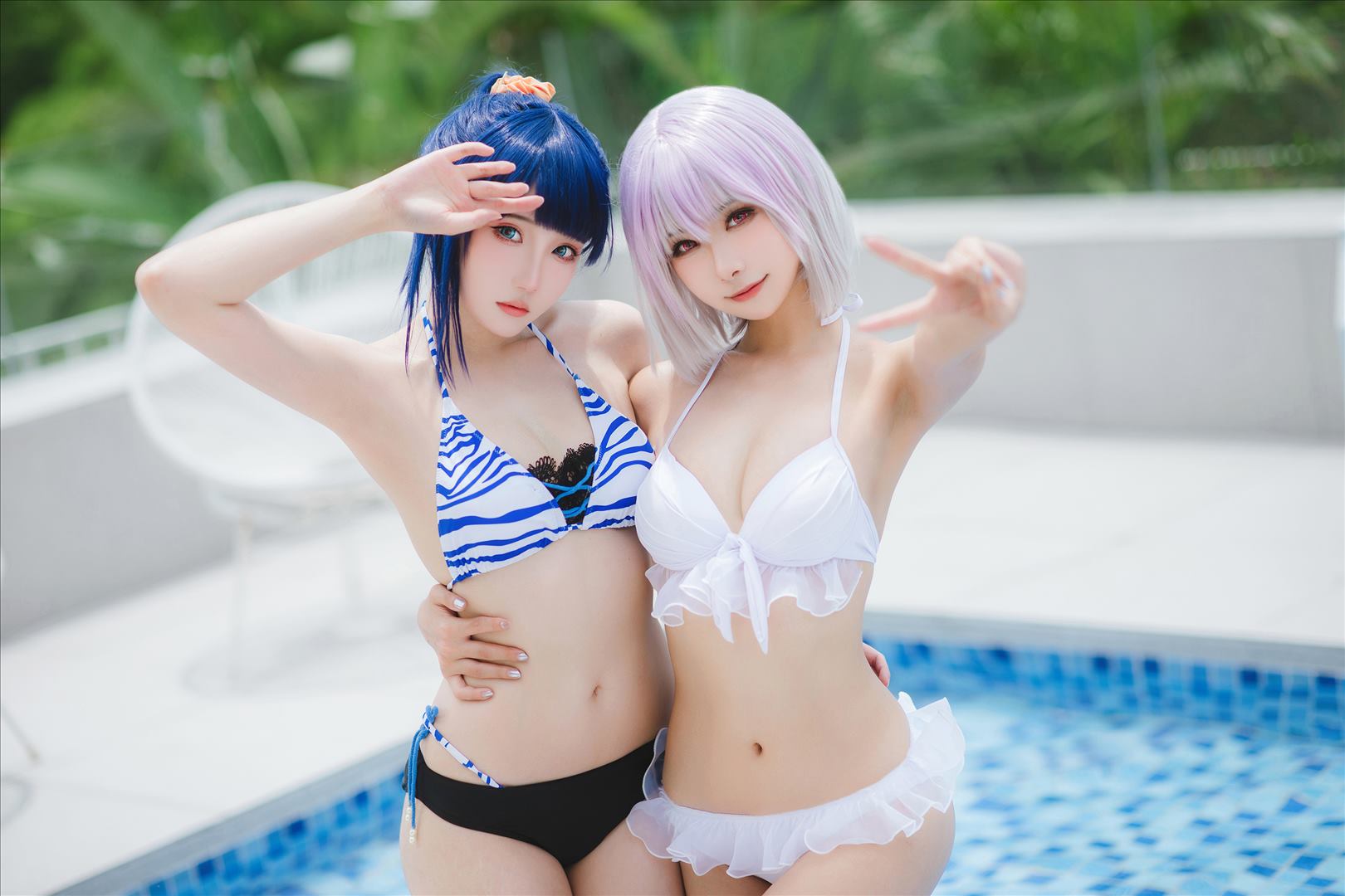 ネット上の人気者#Momoko葵葵 &瓜希ちゃん-宝多六花新条茜水着 ネット上の人気者-第59张