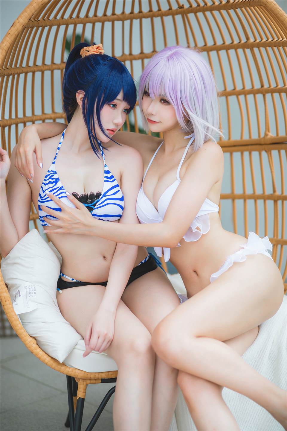 ネット上の人気者#Momoko葵葵 &瓜希ちゃん-宝多六花新条茜水着 ネット上の人気者-第55张