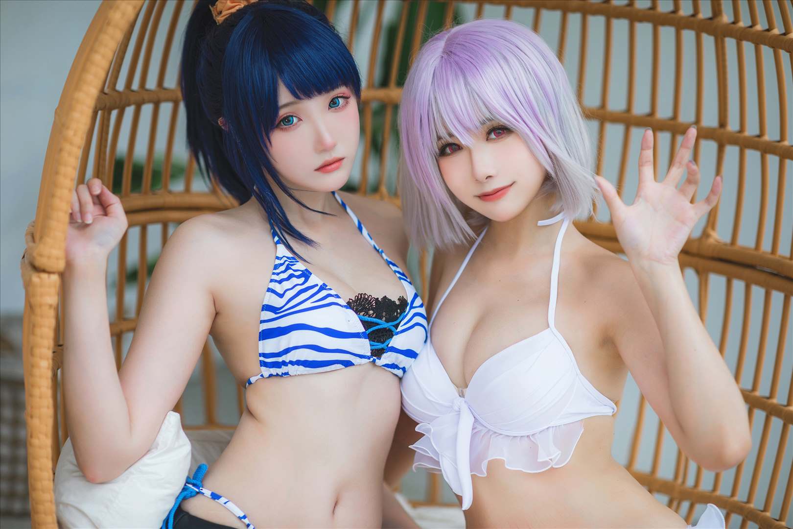 ネット上の人気者#Momoko葵葵 &瓜希ちゃん-宝多六花新条茜水着 ネット上の人気者-第43张