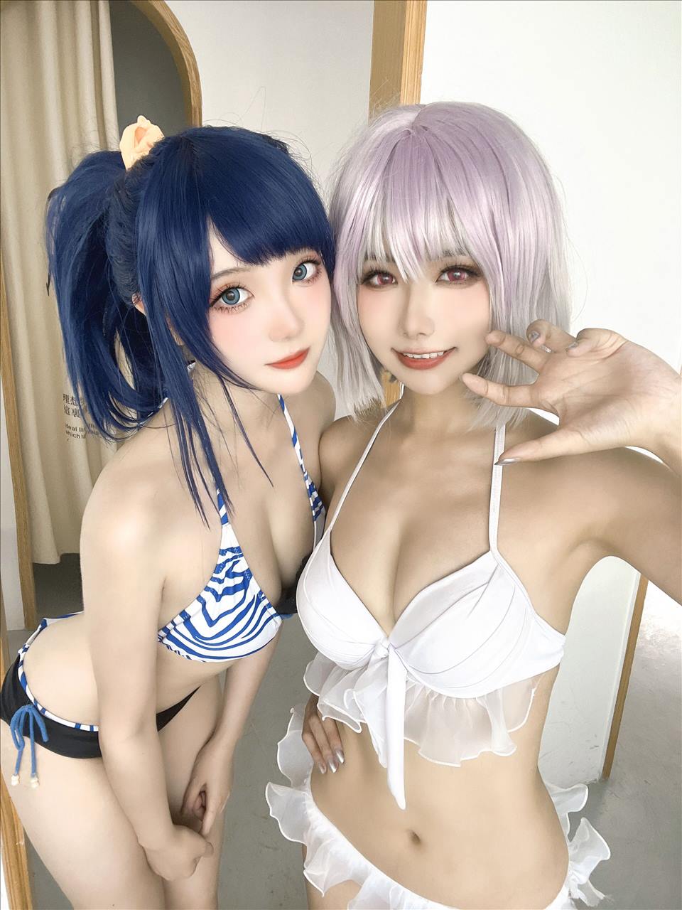 ネット上の人気者#Momoko葵葵 &瓜希ちゃん-宝多六花新条茜水着 ネット上の人気者-第20张