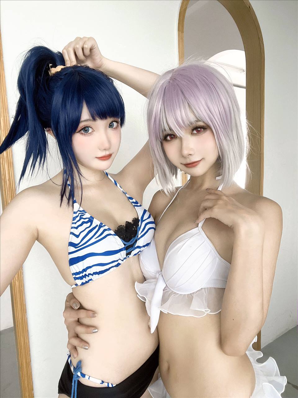 ネット上の人気者#Momoko葵葵 &瓜希ちゃん-宝多六花新条茜水着 ネット上の人気者-第17张