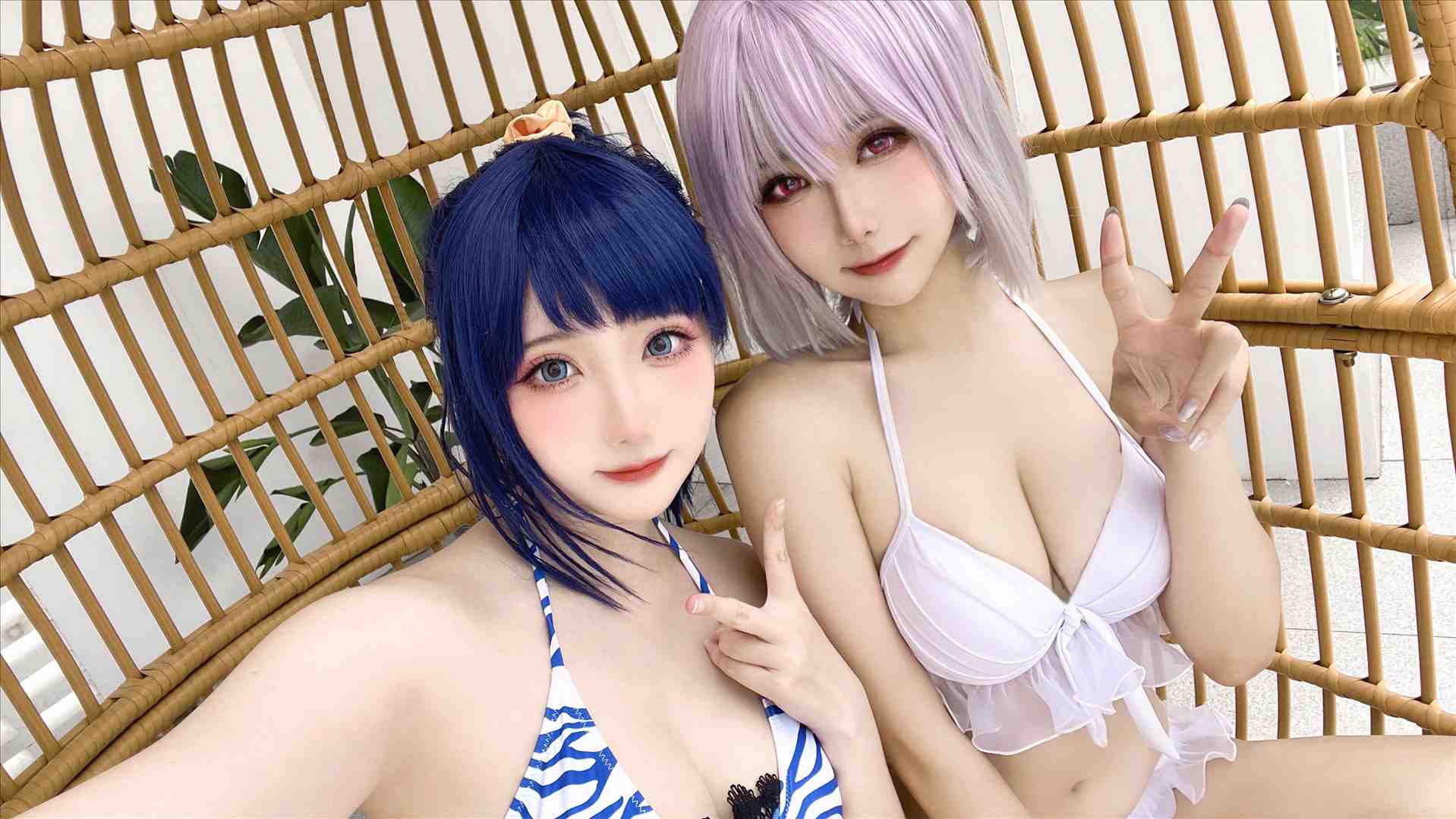 ネット上の人気者#Momoko葵葵 &瓜希ちゃん-宝多六花新条茜水着 ネット上の人気者-第16张