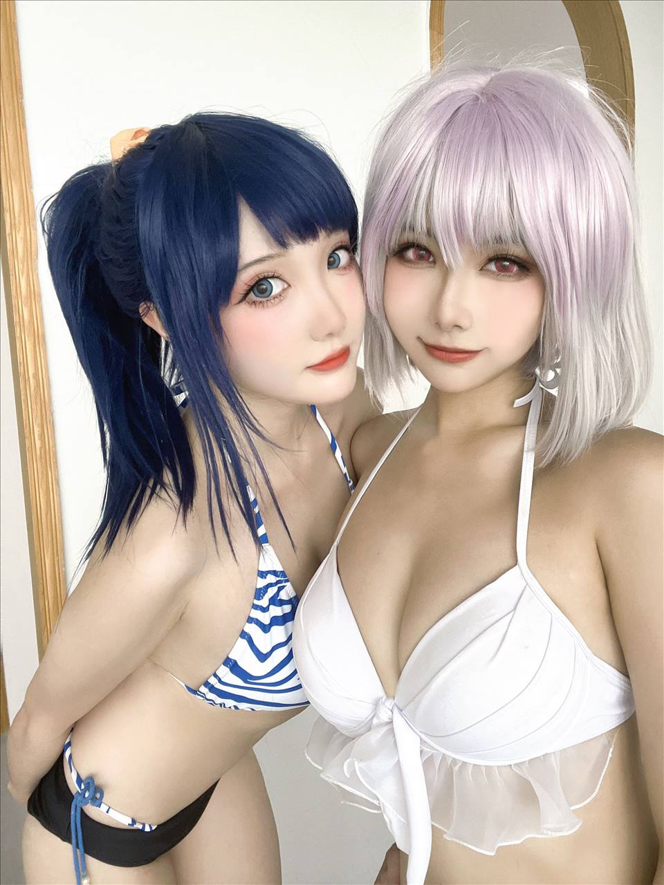ネット上の人気者#Momoko葵葵 &瓜希ちゃん-宝多六花新条茜水着 ネット上の人気者-第14张