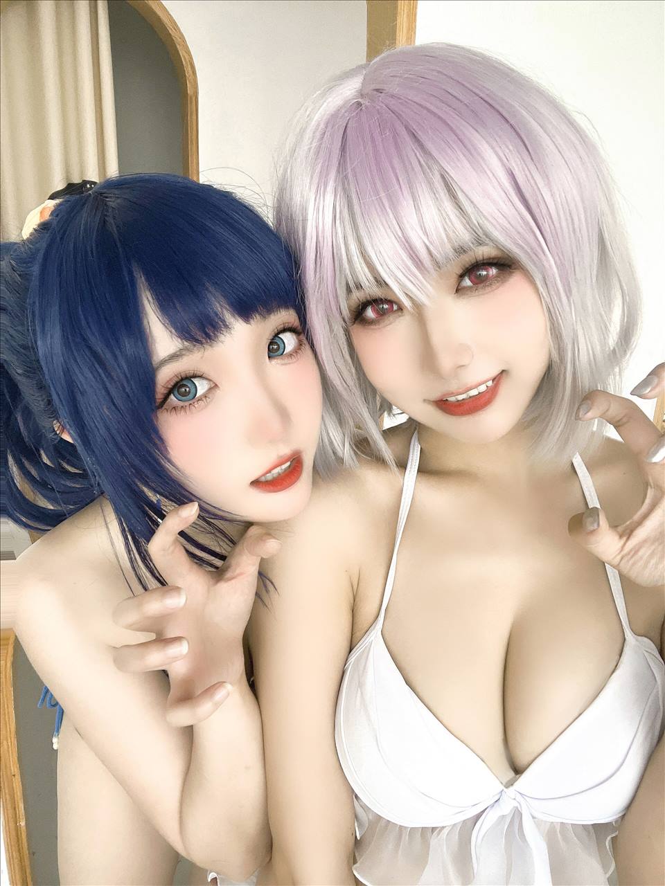 ネット上の人気者#Momoko葵葵 &瓜希ちゃん-宝多六花新条茜水着 ネット上の人気者-第4张