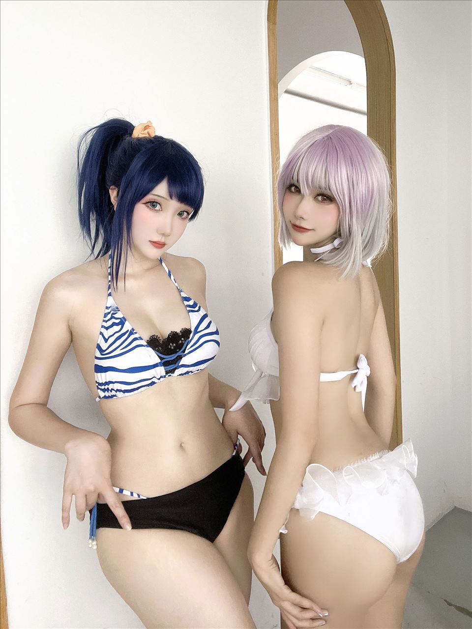 ネット上の人気者#Momoko葵葵 &瓜希ちゃん-宝多六花新条茜水着 ネット上の人気者-第2张