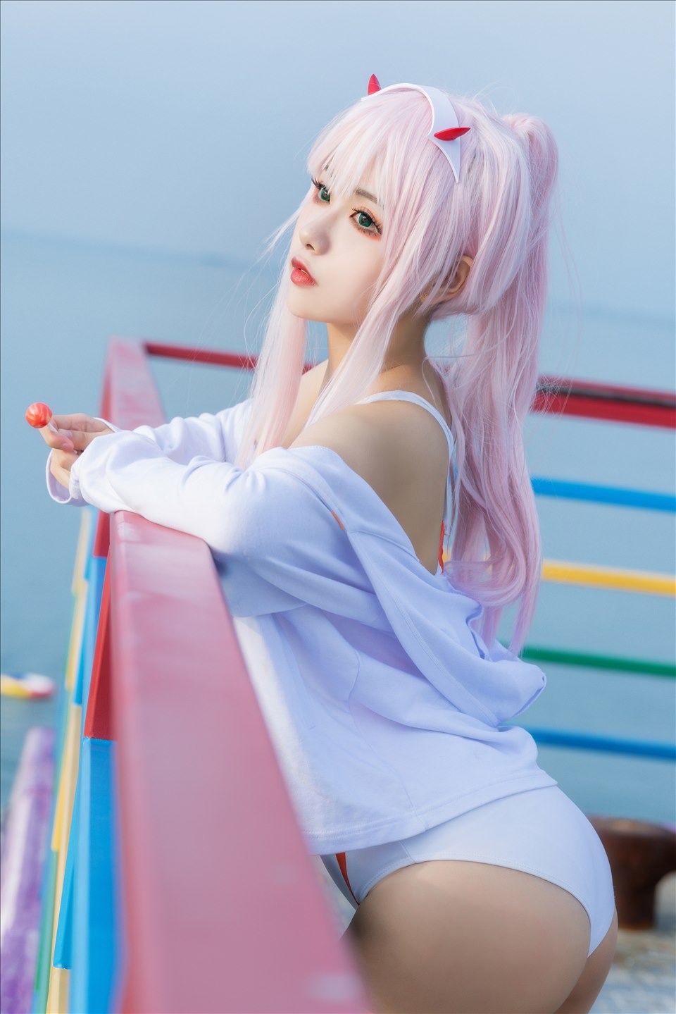 ネット上の人気者#Momoko葵葵 DARLING in the FRANXX 02水着バニー&花嫁 ネット上の人気者-第50张