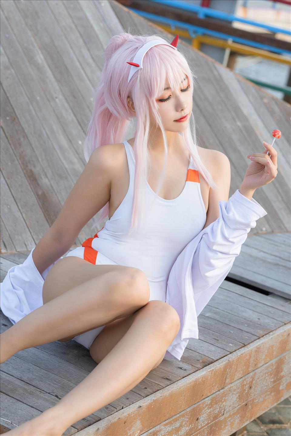 ネット上の人気者#Momoko葵葵 DARLING in the FRANXX 02水着バニー&花嫁 ネット上の人気者-第49张