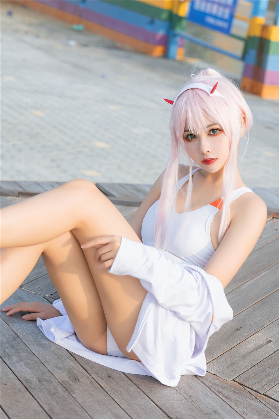 ネット上の人気者#Momoko葵葵 DARLING in the FRANXX 02水着バニー&花嫁 ネット上の人気者-第47张