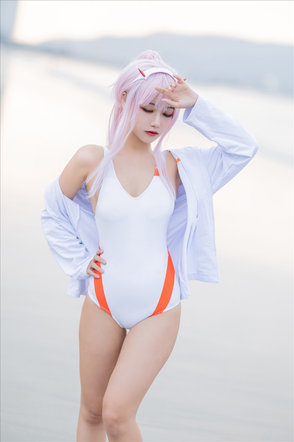 ネット上の人気者#Momoko葵葵 DARLING in the FRANXX 02水着バニー&花嫁 ネット上の人気者-第43张
