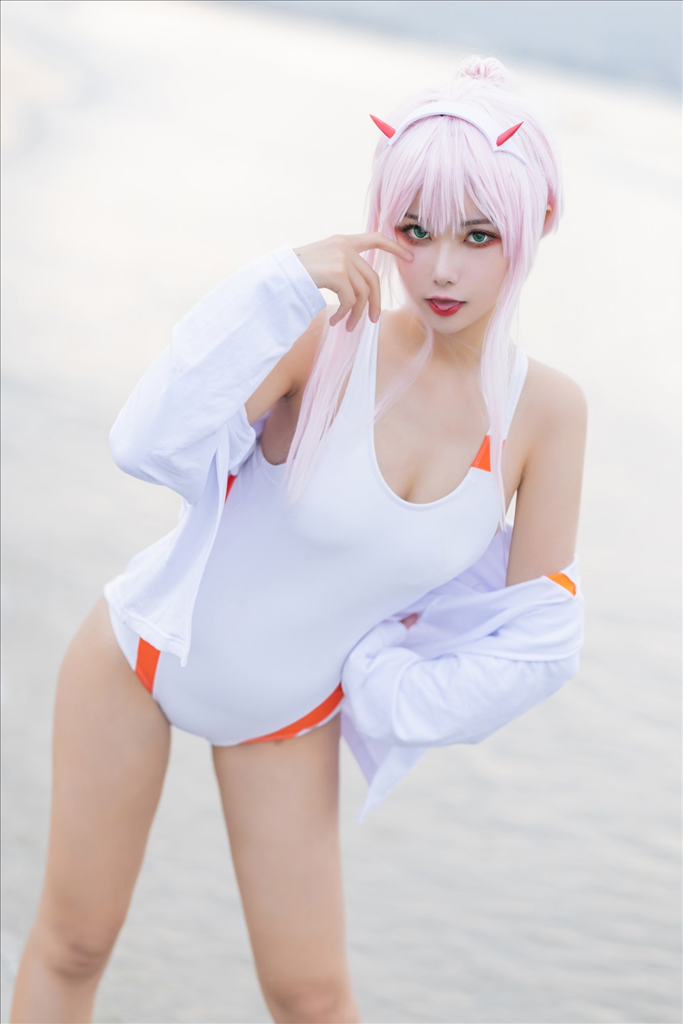 ネット上の人気者#Momoko葵葵 DARLING in the FRANXX 02水着バニー&花嫁 ネット上の人気者-第60张