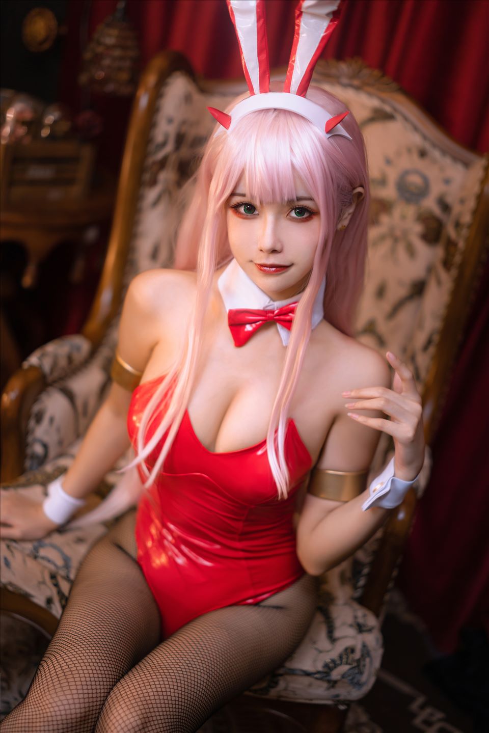 ネット上の人気者#Momoko葵葵 DARLING in the FRANXX 02水着バニー&花嫁 ネット上の人気者-第41张