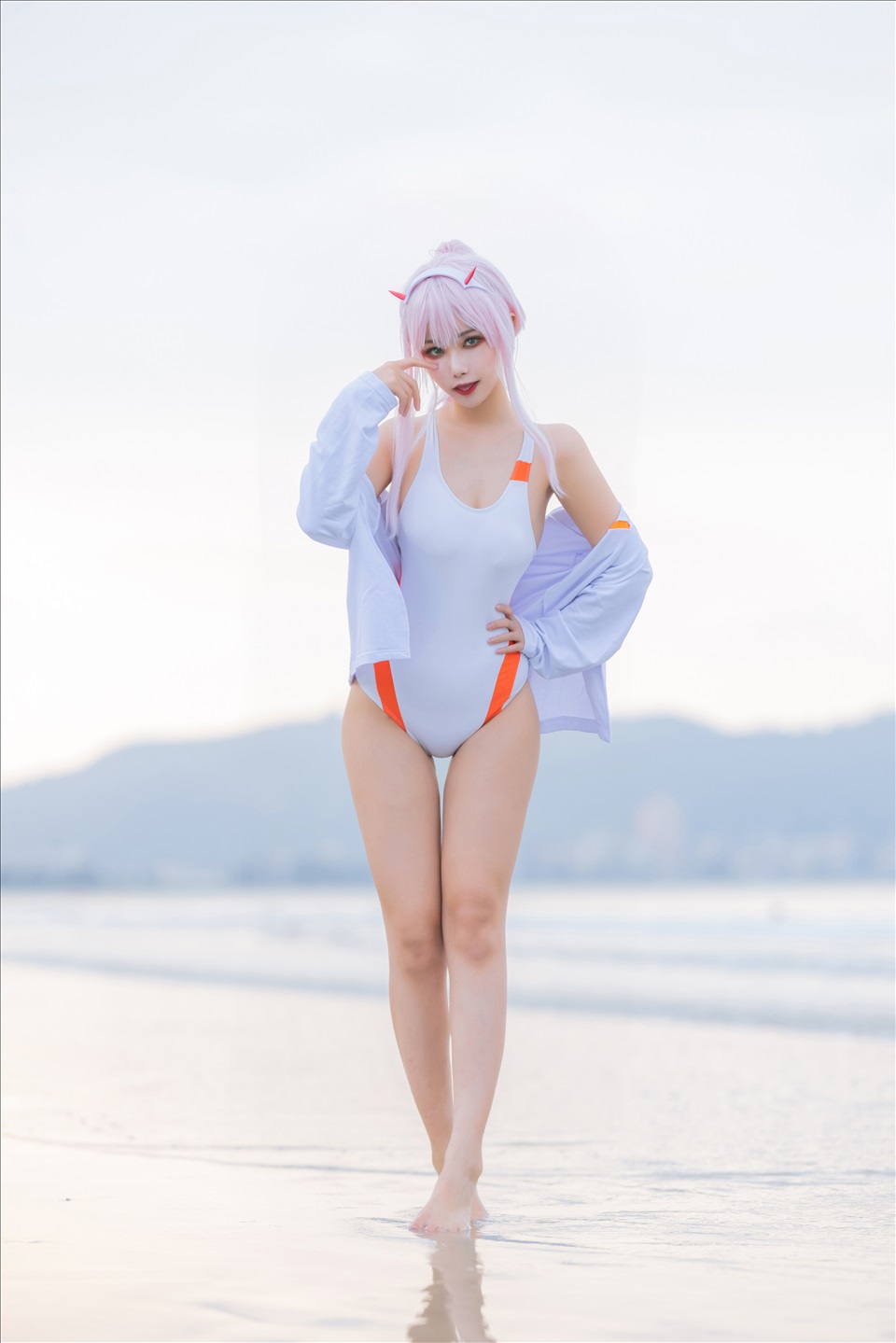 ネット上の人気者#Momoko葵葵 DARLING in the FRANXX 02水着バニー&花嫁 ネット上の人気者-第59张