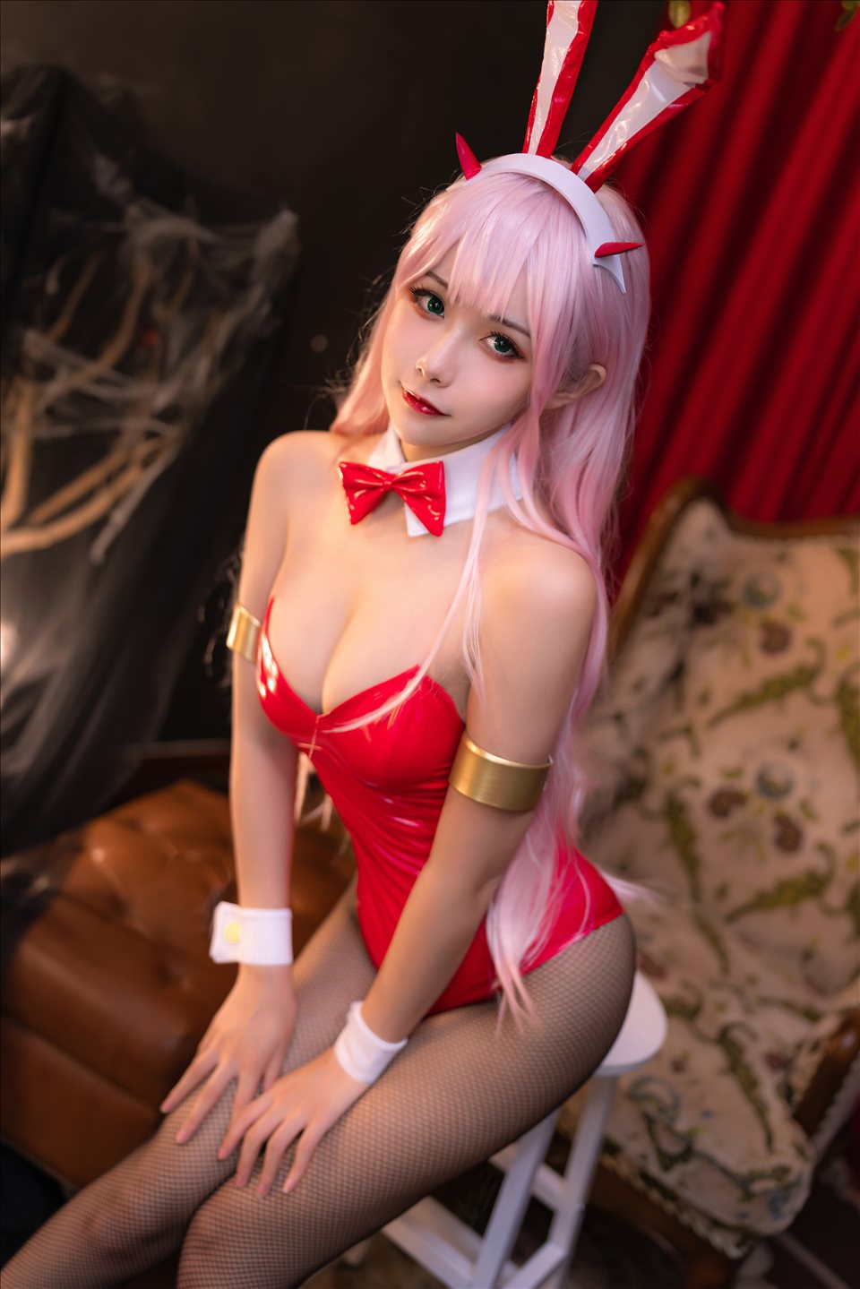 ネット上の人気者#Momoko葵葵 DARLING in the FRANXX 02水着バニー&花嫁 ネット上の人気者-第30张
