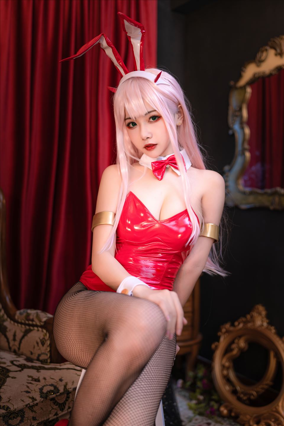 ネット上の人気者#Momoko葵葵 DARLING in the FRANXX 02水着バニー&花嫁 ネット上の人気者-第27张