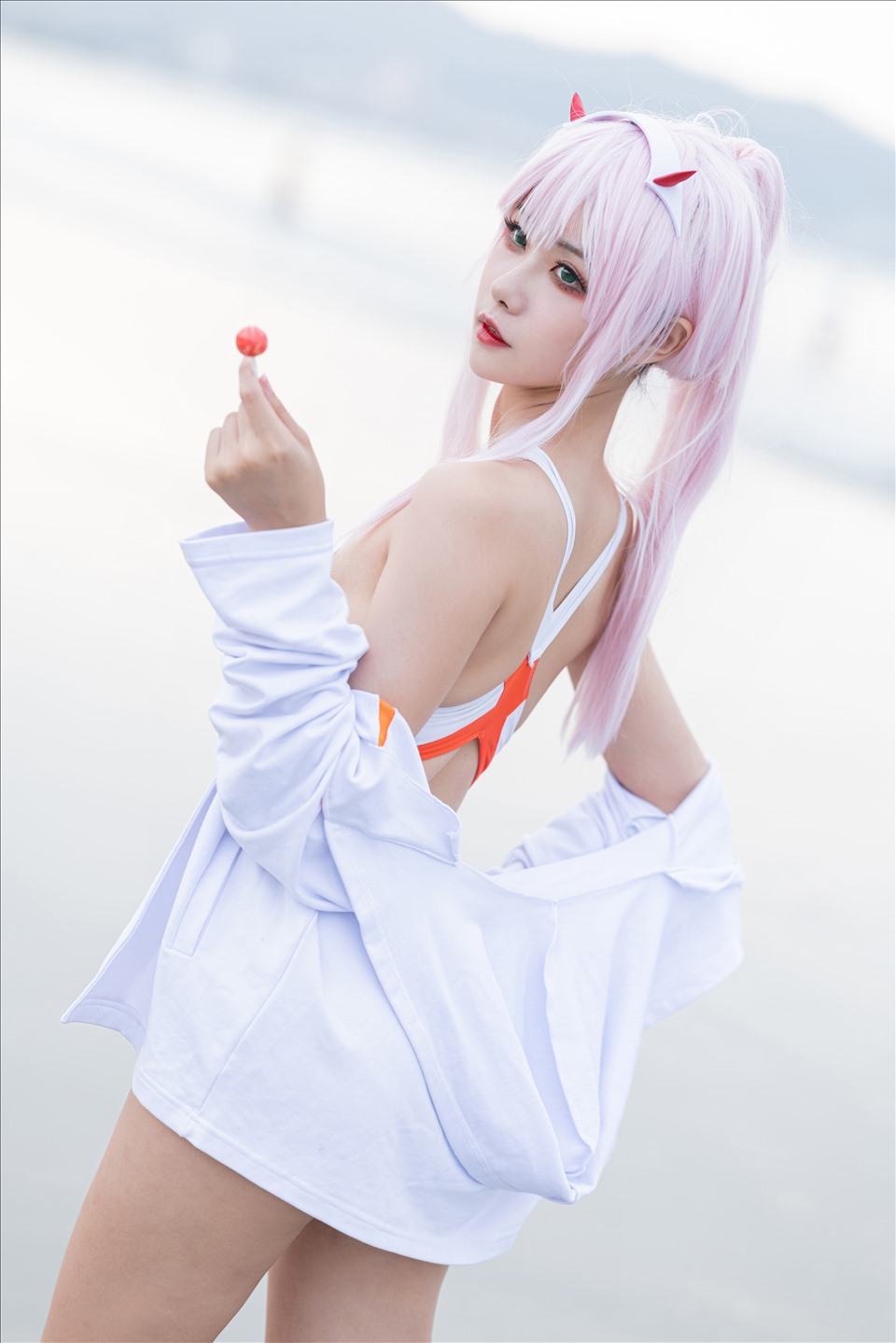 ネット上の人気者#Momoko葵葵 DARLING in the FRANXX 02水着バニー&花嫁 ネット上の人気者-第58张