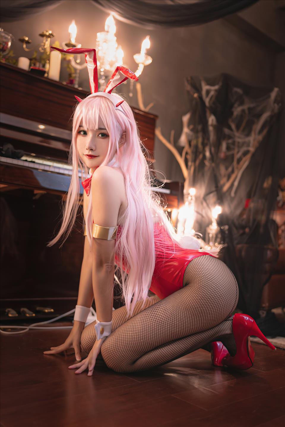 ネット上の人気者#Momoko葵葵 DARLING in the FRANXX 02水着バニー&花嫁 ネット上の人気者-第23张