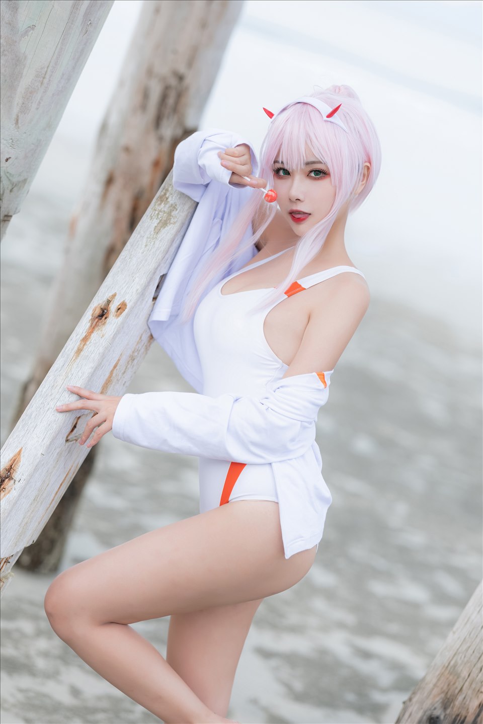 ネット上の人気者#Momoko葵葵 DARLING in the FRANXX 02水着バニー&花嫁 ネット上の人気者-第57张