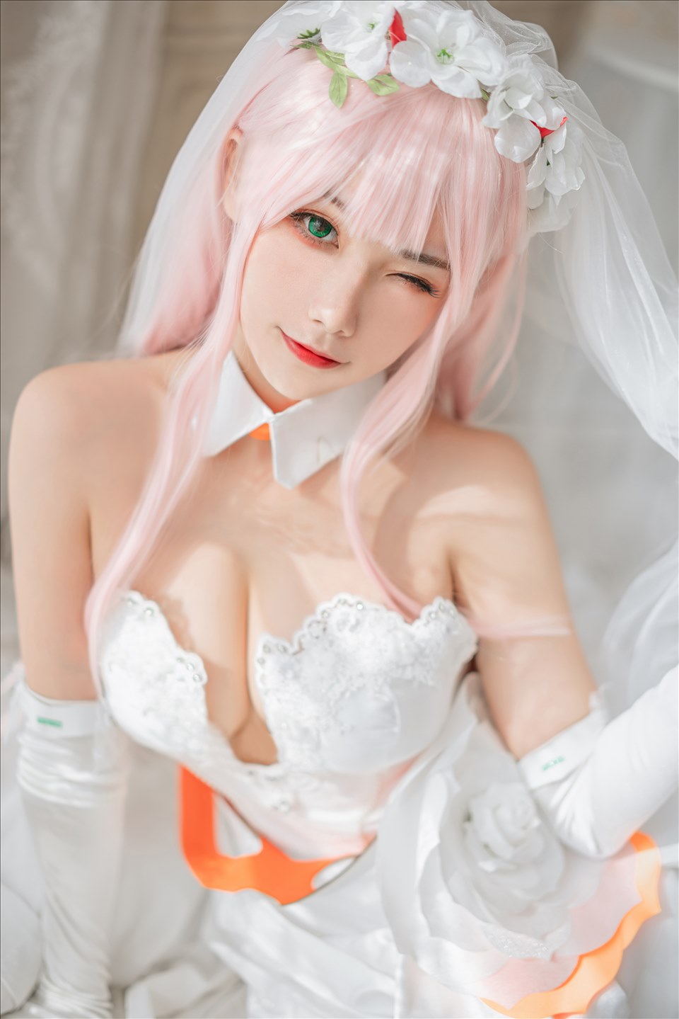 ネット上の人気者#Momoko葵葵 DARLING in the FRANXX 02水着バニー&花嫁 ネット上の人気者-第12张