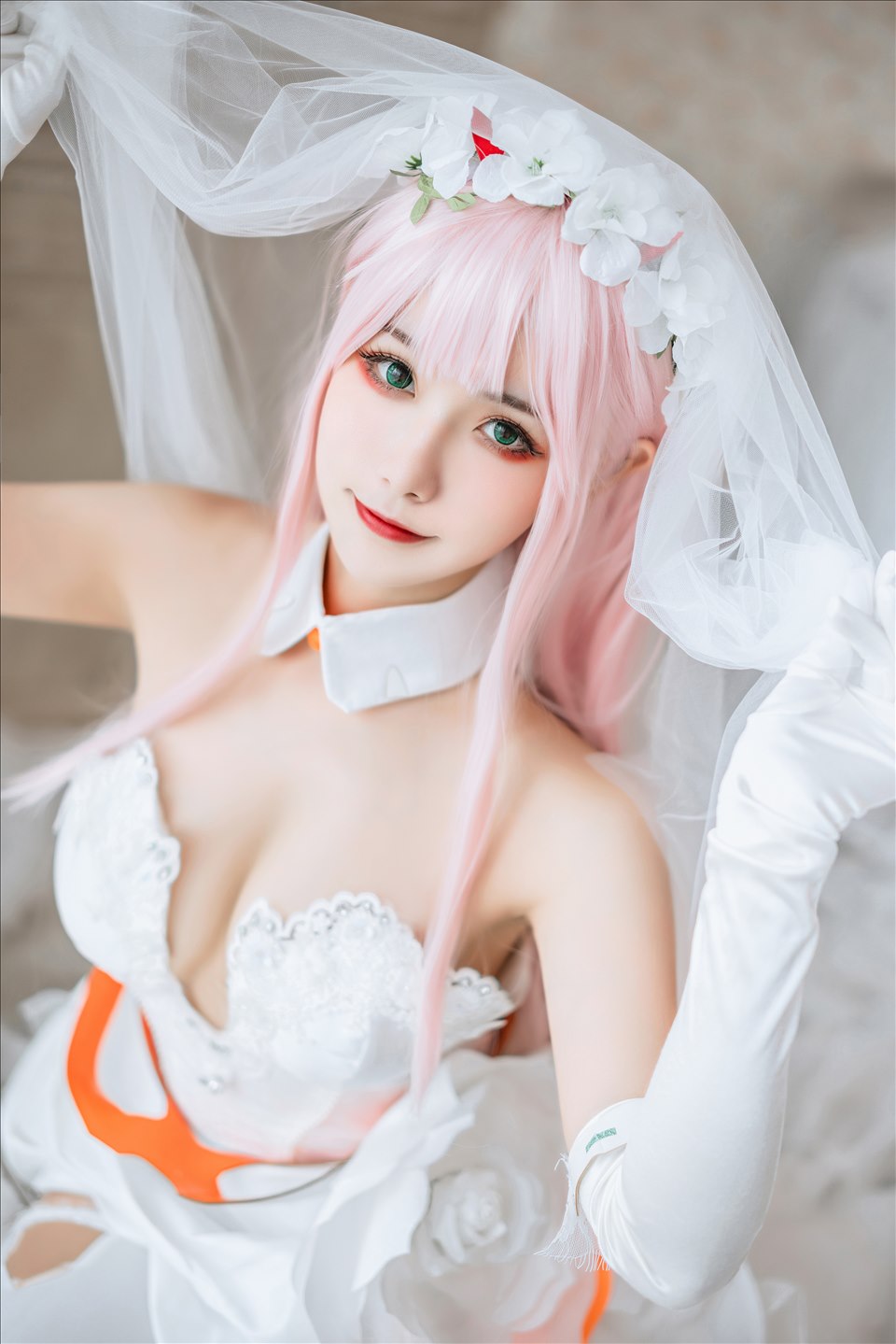 ネット上の人気者#Momoko葵葵 DARLING in the FRANXX 02水着バニー&花嫁 ネット上の人気者-第11张