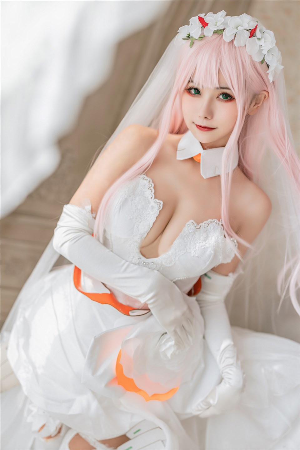 ネット上の人気者#Momoko葵葵 DARLING in the FRANXX 02水着バニー&花嫁 ネット上の人気者-第9张