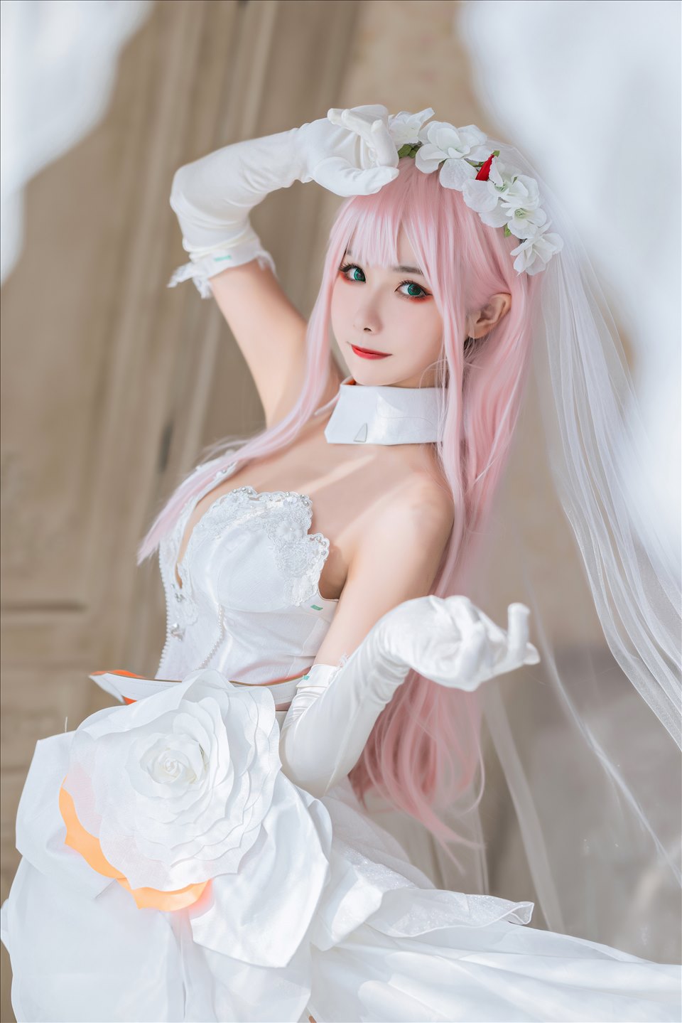 ネット上の人気者#Momoko葵葵 DARLING in the FRANXX 02水着バニー&花嫁 ネット上の人気者-第8张