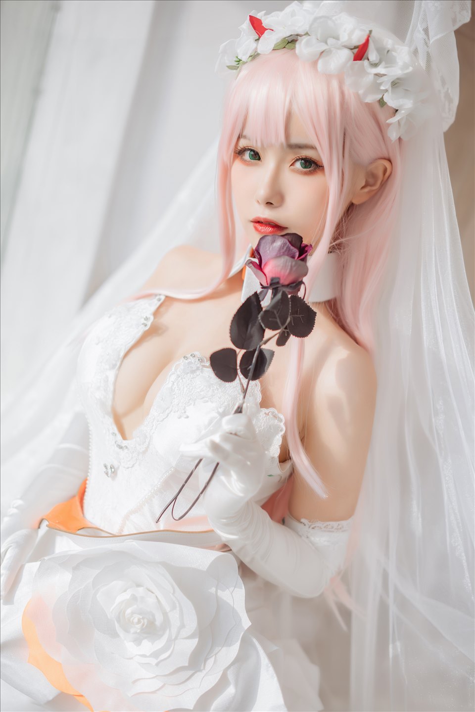 ネット上の人気者#Momoko葵葵 DARLING in the FRANXX 02水着バニー&花嫁 ネット上の人気者-第7张