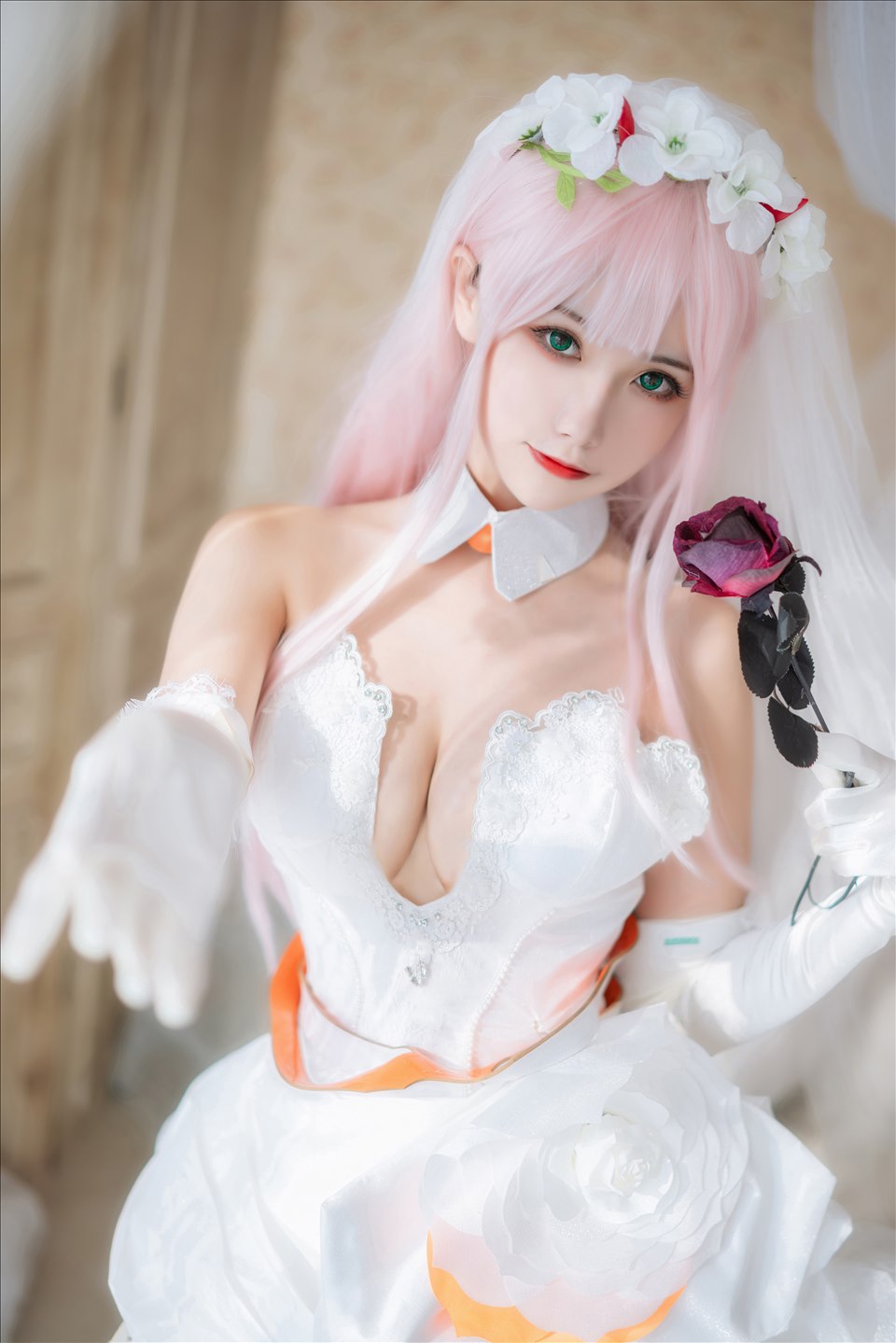 ネット上の人気者#Momoko葵葵 DARLING in the FRANXX 02水着バニー&花嫁 ネット上の人気者-第6张