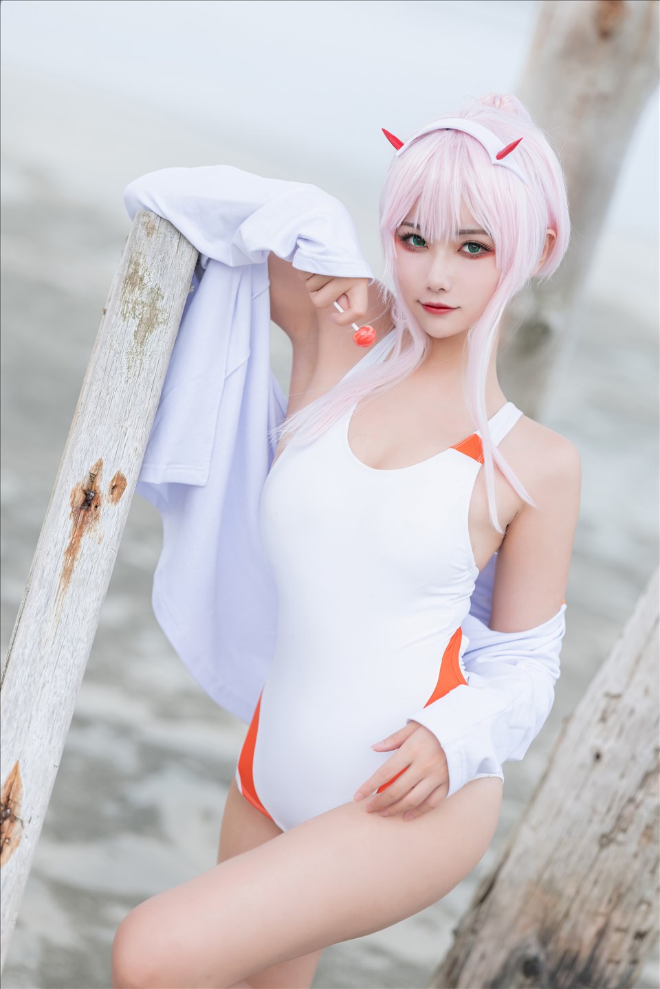 ネット上の人気者#Momoko葵葵 DARLING in the FRANXX 02水着バニー&花嫁 ネット上の人気者-第56张