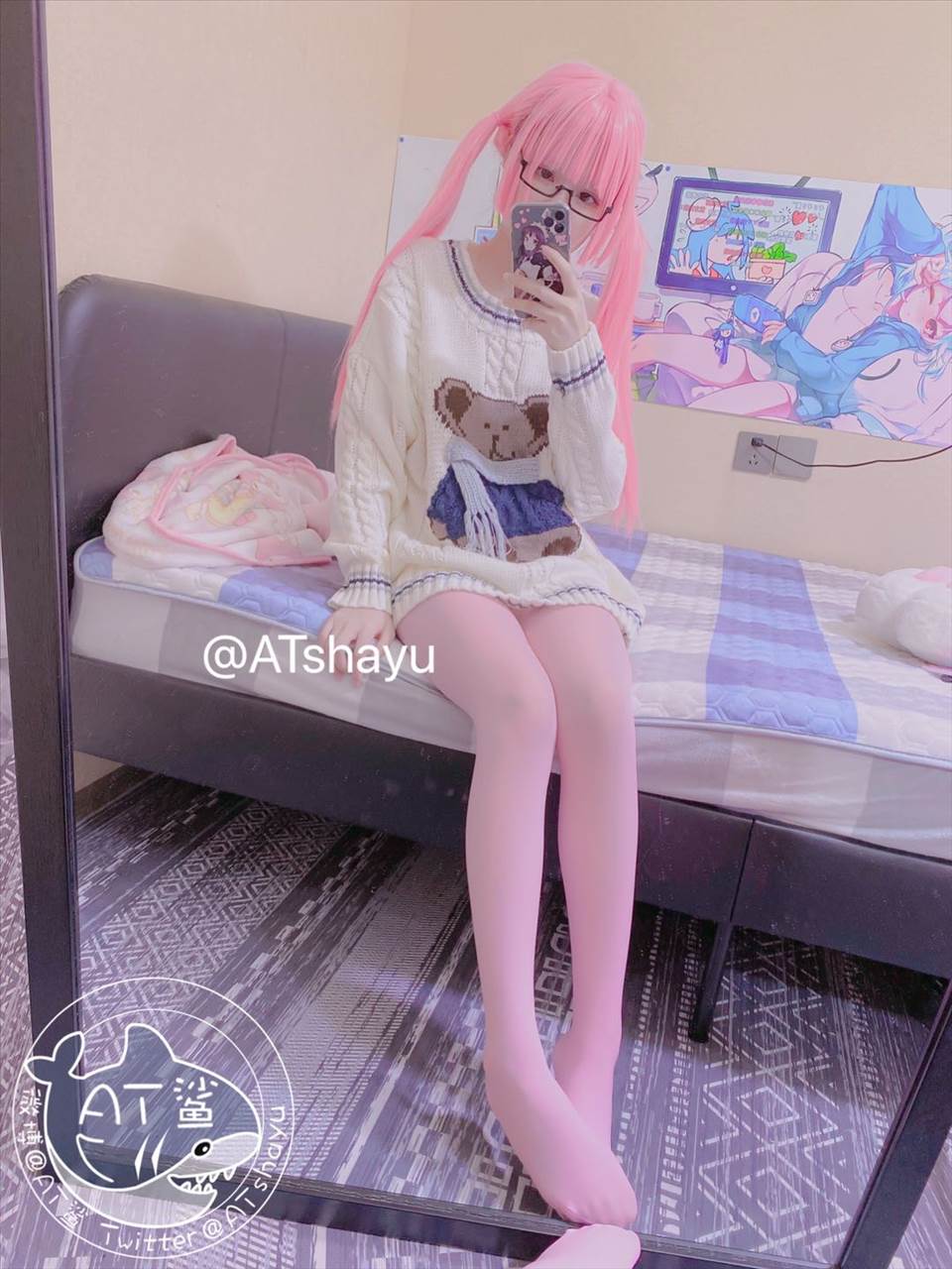 ネット上の人気者#ATサメ匹 ピンク ネット上の人気者-第4张