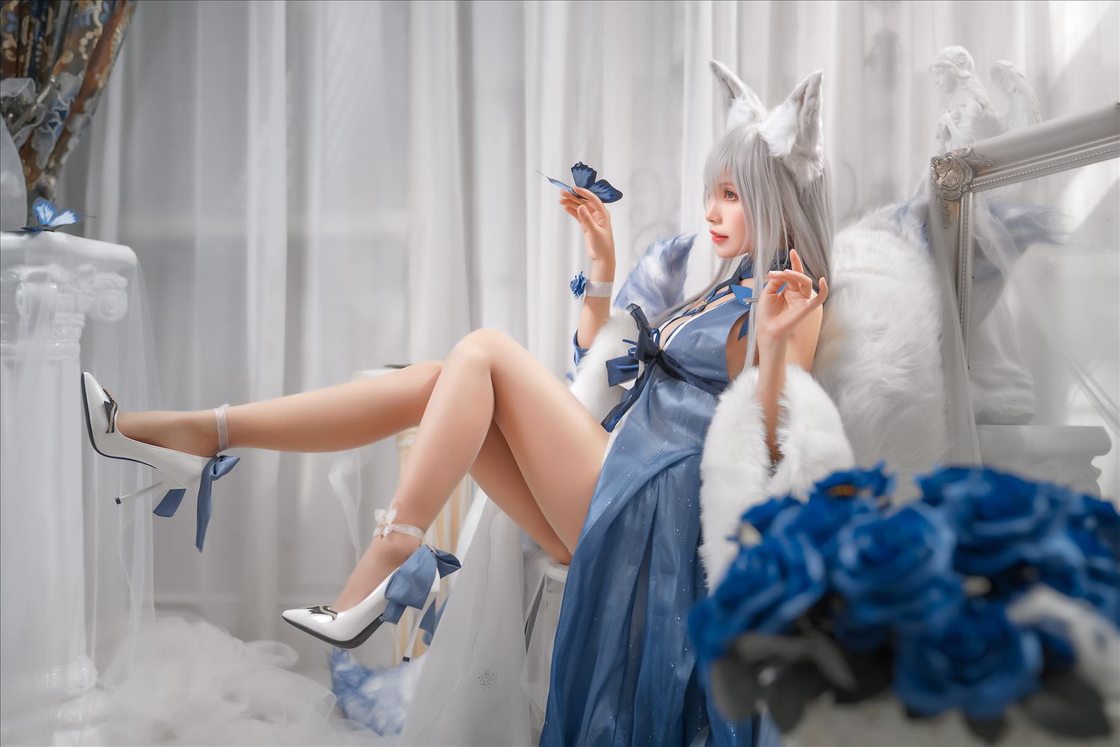 ネット上の人気者#Nekoヴィッキー 信濃ドレス ネット上の人気者-第16张