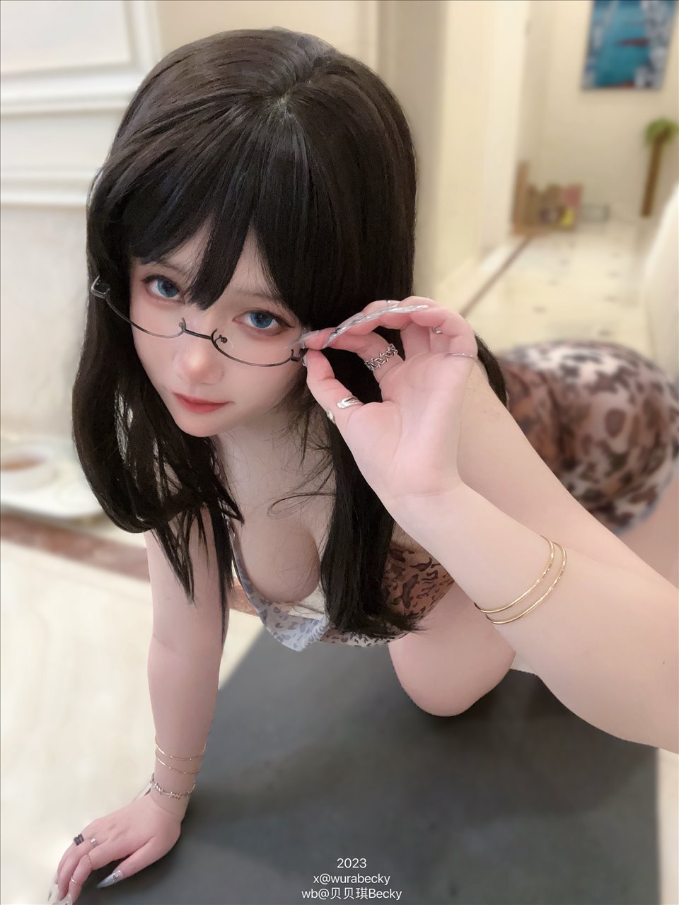ネット上の人気者#ベベッキBecky 黒髪ヒョウ柄 ネット上の人気者-第13张