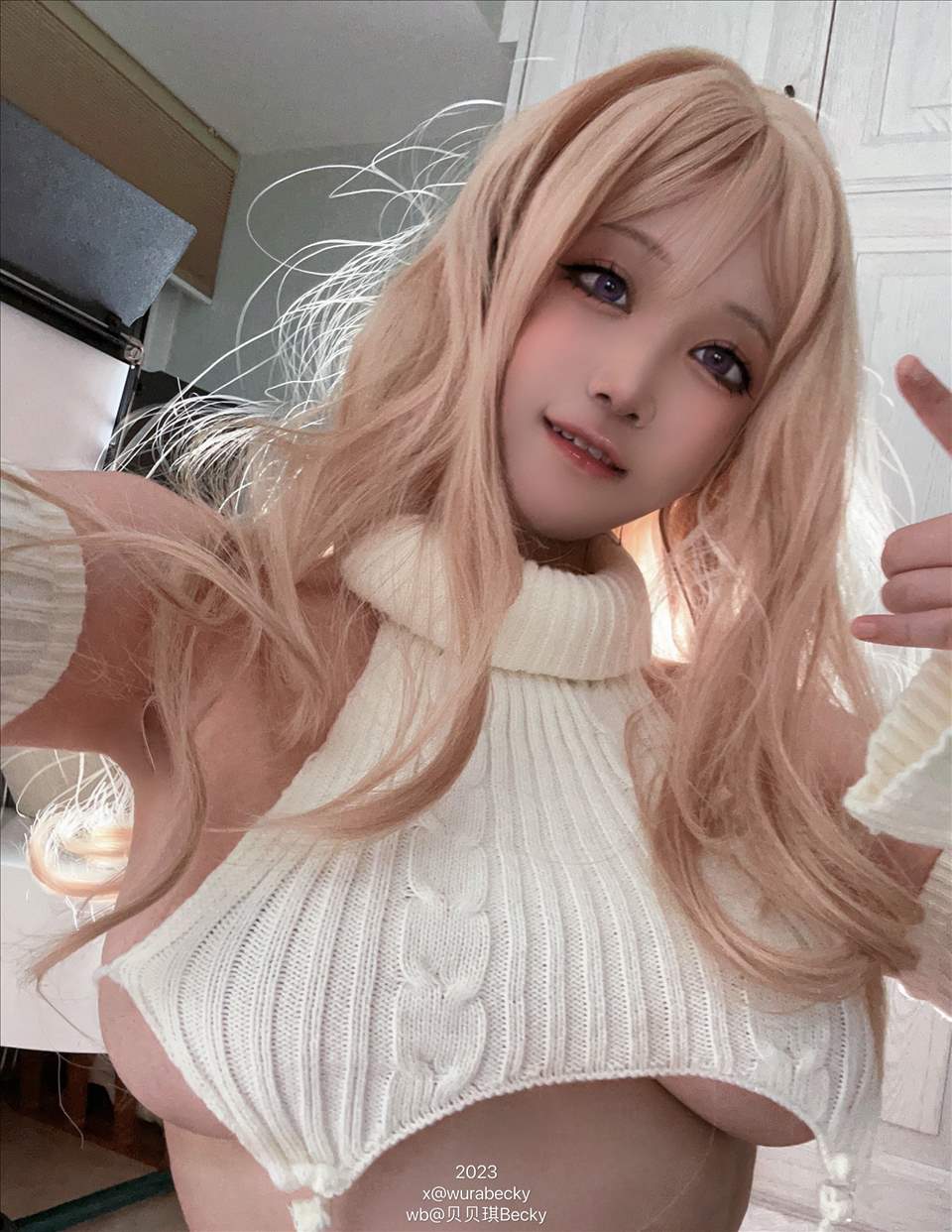 ネット上の人気者#ベベッキBecky 白いセーター ネット上の人気者-第23张